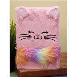 Блокнот плюшевый «Sleeping cat», pink (21 х 15 см)