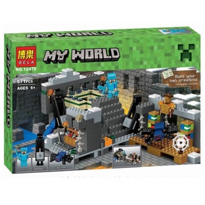 Конструктор Minecraft My World «Портал в край» 577 деталей , Bela арт. 10470