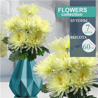 Букет цветов Хризантемы белые 7 бутонов ,60см