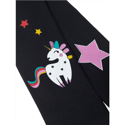 Лосины для девочек "Star unicorn black"