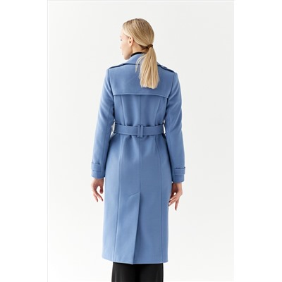 Пальто женское демисезонное 25797 (серо-голубой)
