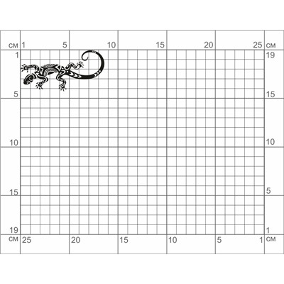 04-29 Термотрансфер Черная ящерица дудлинг 8,6х4,3см