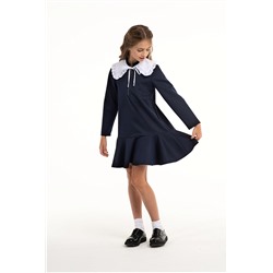 Синее школьное платье, модель 0175
