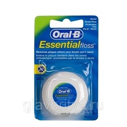 Зубная нить Oral-B Essential Floss Mint Waxed (50м)