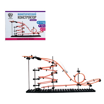 Education Конструктор "Кинетический" 127 дет, 2 шарика, ABS, PP, металл, 35,5х23,5х7см
