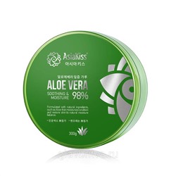 Гель многофункциональный для лица и тела AsiaKiss с 99% содержанием Aloe, 300 мл.