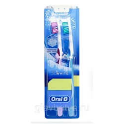 Зубная Щетка Oral-B 3D WHITE Отбеливание, 2 шт. в упаковке