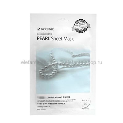 Тканевая маска для лица 3W Clinic Essential Up Pearl Sheet Mask (78)