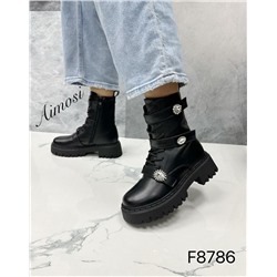 Женские ботинки ЗИМА F8786 черные