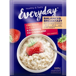 EVERYDAY BALANCED BREAKFAST Каша овсяная клубника со сливками 40г