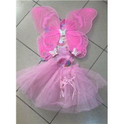 Набор карнавальный розовый "Фея" (юбка,крылья,ободок,палочка
