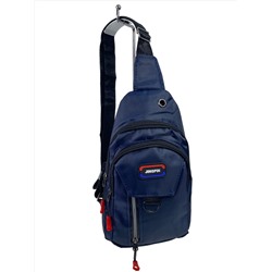 Мужская сумка-слинг из текстиля, цвет синий