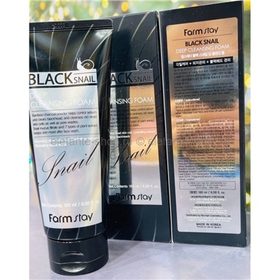 Пенка для умывания FarmStay Black Snail Deep Cleansing Foam 180ml (51)