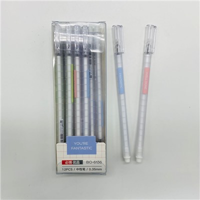 Шариковые ручки 0,35 мм 12 шт в уп (арт. BO-6136)