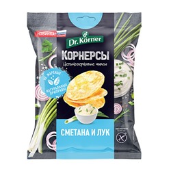 Чипсы цельнозерновые кукурузно-рисовые со сметаной и луком