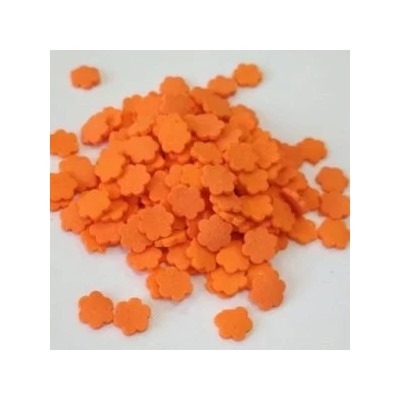 Посыпка «Цветочек» (оранжевая) 7*7 мм, 100 гр (Sweet Sky)
