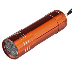 Стильный светодиодный фонарик (оранжевый), - Отлично подходит в качестве ультрафиолетовой лампы для ногтей. С помощью такого фонарика можно быстро и эффективно высушить покрытые свежим лаком ногти. Благодаря сверхмалым габаритам легко переносить в женской сумочке №57
