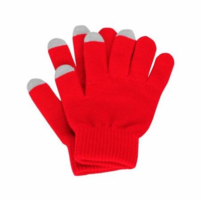 Сенсорные перчатки красные для экрана телефона