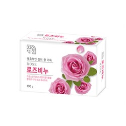Успокаивающее и увлажняющее туалетное мыло с экстрактом дамасской розы Rose Beauty Soap, Mukunghwa 100 г
