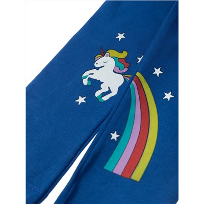 Лосины для девочек "Rainbow horse blue"