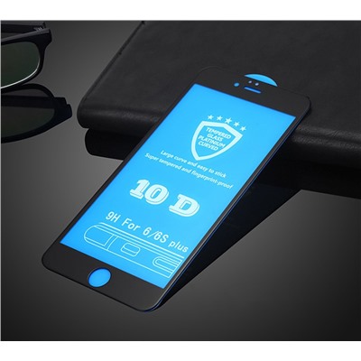 Защитное стекло 10D 9H Glass Pro для iPhone 6 plus - черный