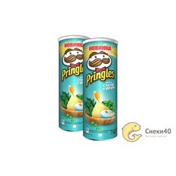 Чипсы "Pringles" 165г сметана с зеленью