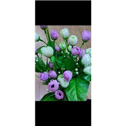 Букет искусственных мелких цветов тюльпаны, гвоздички