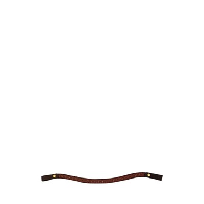 Налобник Волна, лента, кожа, 20 мм, 40 см, коричневый, КС108к