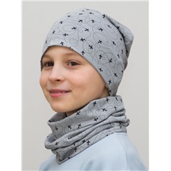 Комплект для мальчика шапка+снуд Avialine, размер 48-50; 50-52; 52-54; 54-56,  хлопок 95%