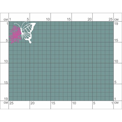 06-21(1) Термотрансфер Бабочка, бело-розовая 4х8см