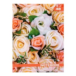 Тетрадь А4, 48 листов в клетку Calligrata "Букет роз", обложка мелованный картон, блок офсет
