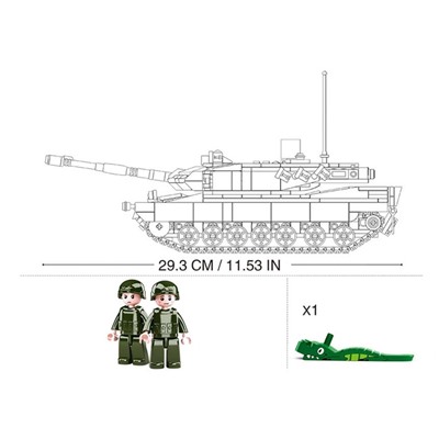 Конструктор Модельки «Боевой танк», 766 деталей