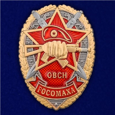 Знак ОВСН "Росомаха" в наградном футляре, №2903