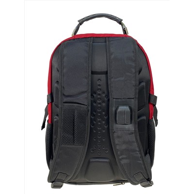Универсальный рюкзак из водоотталкивающей ткани, цвет черный с красным