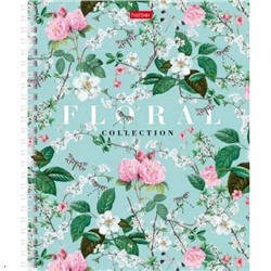 КС-Тетрадь  96л клетка на спирали твердая обложка "Floral collection" (081794) 29921 Хатбер {Россия}