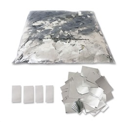 Конфетти металлизированное 10 х 20 мм (серебро)