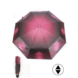 Зонт женский ТриСлона-L 3826 А,  R=58см,  суперавт;  8спиц,  3слож,  "Эпонж",  набивной,  розовый 256246