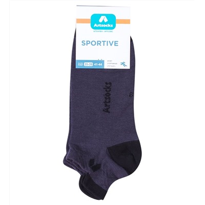 Носки спортивные Sportive ASS-0003 41-44 сер/чер (Artsocks)