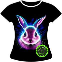 Женская футболка больших размеров Кролик