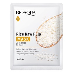 Маска для лица с экстрактом риса Bioaqua Rice Raw Pulp Mask