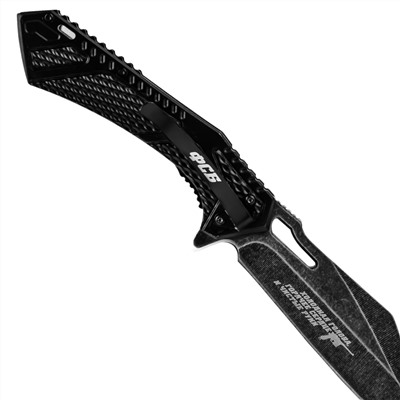 Складной нож «ФСБ» в новом дизайне, - серьезный тактический нож с клинком из стали 3Cr13. Отличный подарок для всех сотрудников ФСБ по лучшей цене №124