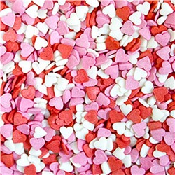 Посыпка Сердечки красно- бело- розовые  750гр