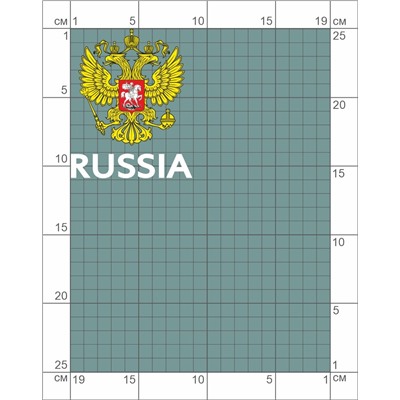 04-32(1) Термотрансфер Герб России цветной 9х11см