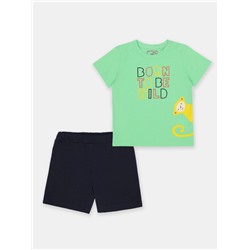 CSBB 90234-37-392 Комплект для мальчика (футболка, шорты),зеленый