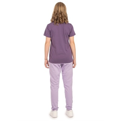 Комплект детский (футболка/брюки) Сливовый/лиловый