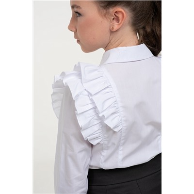 Белая школьная блуза, модель 06114