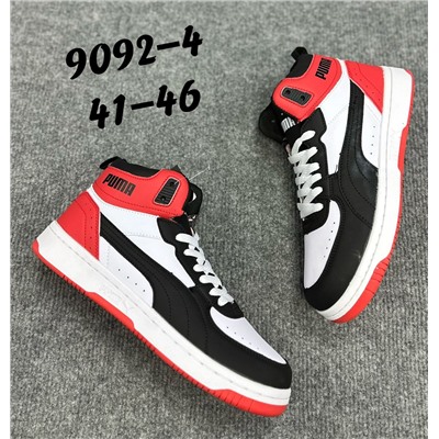 Мужские кроссовки 9092-4 черно-бело-красные
