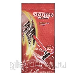 Станок для бритья одноразовый DORCO TG-1101 c 2 лезвиями, плавающей головкой и удлиненной ручкой, 5 шт.