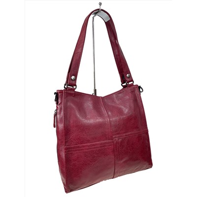 Женская сумка из искусственной кожи, цвет бордовый