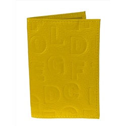 Обложка на паспорт из искусственной кожи, цвет желтый